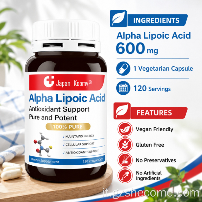 Supporto cellulare in capsule di acido alfa lipoico Shecome